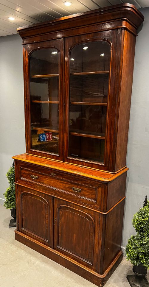 A VICTORIAN SECRETAIR BOOK CASE MAHOGANY - ADDITIONAL PHOTO 1