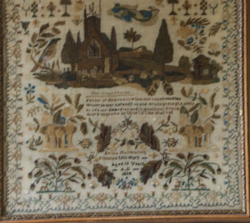 A FINE AND DETAILED SAMPLER EMMA MANWARING 1834 - ADDITIONAL PHOTO 1
