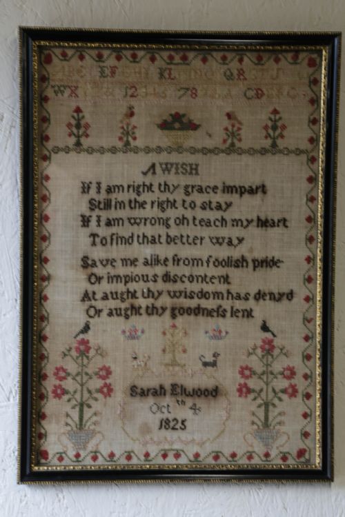 A GEORGIAN SAMPLER BY SARAH ELWOOD 1825 - ADDITIONAL PHOTO 1