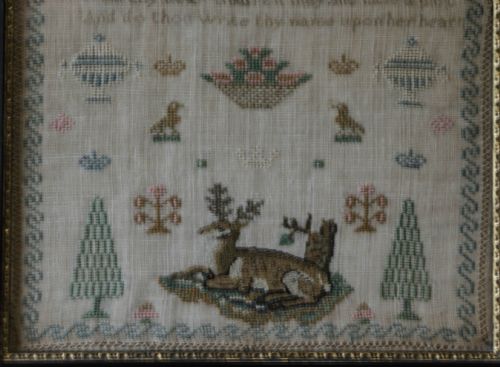 A 19TH CENTURY SAMPLER NO NAME - ADDITIONAL PHOTO 6