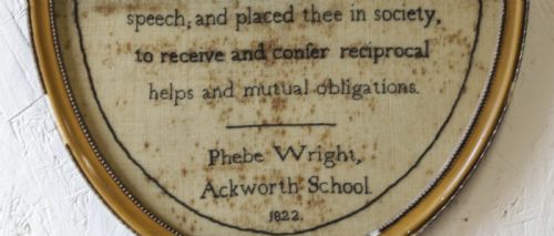 AN ACKWORTH QUAKER SCHOOL SAMPLER PHOEBE WRIGHT 1822 - ADDITIONAL PHOTO 4