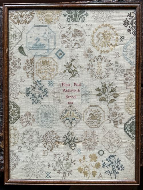 an ackworth school quaker sampler eliza paul 1806 - CATEGORY: ANTIQUE MISCELLANEOUS - DATED 19TH CENTURY