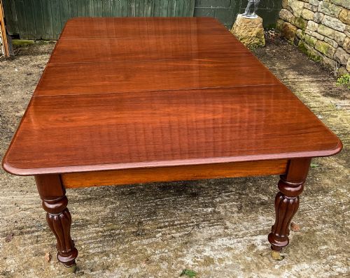 A GOOD VICTORIAN 2 LEAF EXTENDING DINING TABLE MAHOGANY - ADDITIONAL PHOTO 1