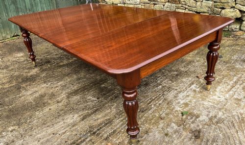A GOOD VICTORIAN 2 LEAF EXTENDING DINING TABLE MAHOGANY - ADDITIONAL PHOTO 9