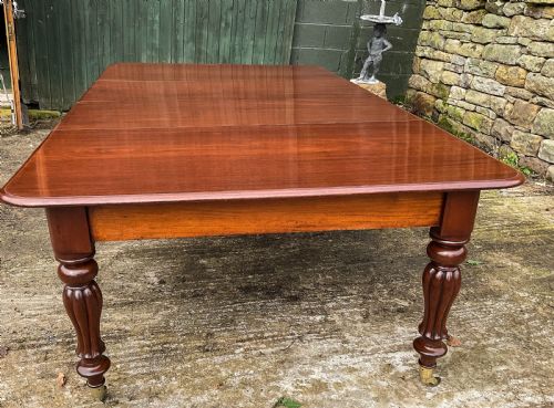 A GOOD VICTORIAN 2 LEAF EXTENDING DINING TABLE MAHOGANY - ADDITIONAL PHOTO 10