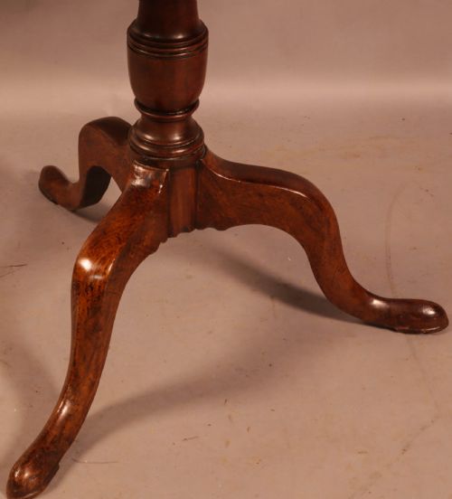 A GOOD GEORGIAN TRIPOD SUPPER TABLE MAHOGANY - ADDITIONAL PHOTO 3