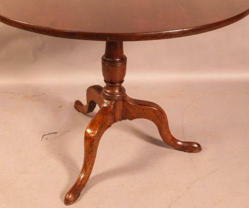 A GOOD GEORGIAN TRIPOD SUPPER TABLE MAHOGANY - ADDITIONAL PHOTO 4