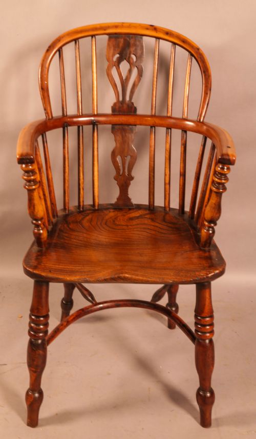 A YEW WOOD WINDSOR CHAIR ROCKLEY MAKER - ADDITIONAL PHOTO 1