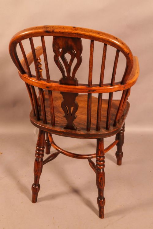 A YEW WOOD WINDSOR CHAIR ROCKLEY MAKER - ADDITIONAL PHOTO 2