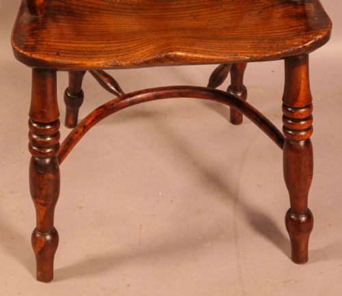 A YEW WOOD WINDSOR CHAIR ROCKLEY MAKER - ADDITIONAL PHOTO 3