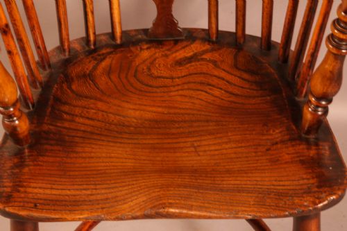 A YEW WOOD WINDSOR CHAIR ROCKLEY MAKER - ADDITIONAL PHOTO 4