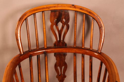 A YEW WOOD WINDSOR CHAIR ROCKLEY MAKER - ADDITIONAL PHOTO 6