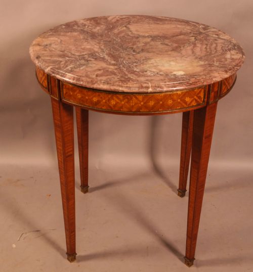 a french occaisional table marble top - CATEGORY: ANTIQUE TABLES - DATED 19TH CENTURY