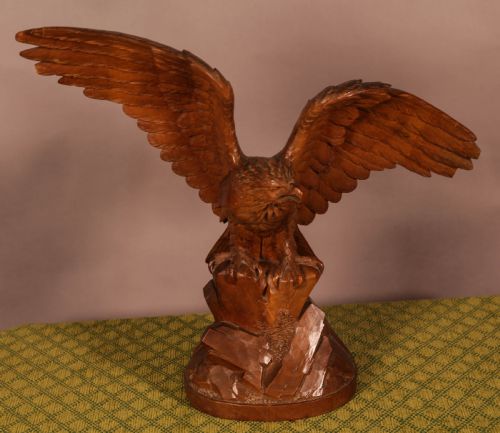 a black forest eagle - CATEGORY: ANTIQUE SCULPTURES - DATED 19TH CENTURY