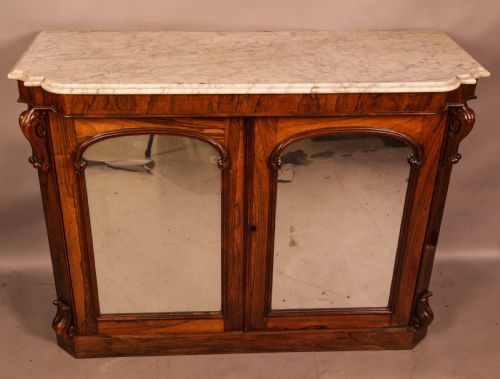 A MARBLE TOP CHIFFONIER IN ROSEWOOD - ADDITIONAL PHOTO 2
