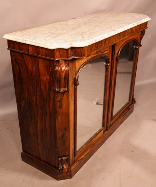 A MARBLE TOP CHIFFONIER IN ROSEWOOD - ADDITIONAL PHOTO 7