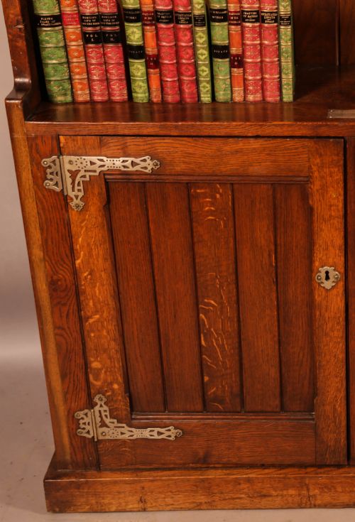 A GOOD AESTHETIC MOVEMENT OPEN BOOKCASE - ADDITIONAL PHOTO 1