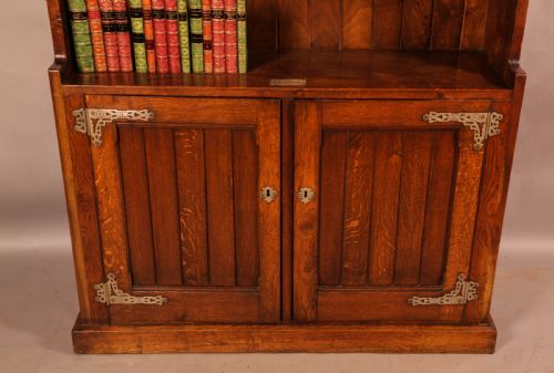 A GOOD AESTHETIC MOVEMENT OPEN BOOKCASE - ADDITIONAL PHOTO 2