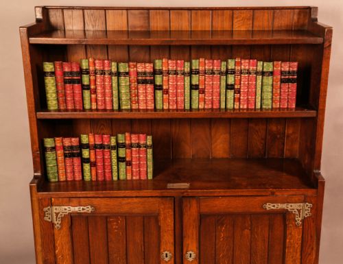 A GOOD AESTHETIC MOVEMENT OPEN BOOKCASE - ADDITIONAL PHOTO 3