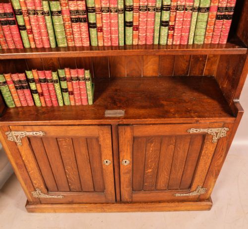 A GOOD AESTHETIC MOVEMENT OPEN BOOKCASE - ADDITIONAL PHOTO 9