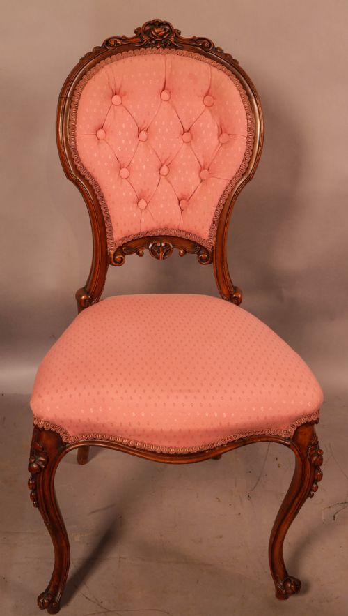 A SET OF 4 VICTORIAN WALNUT DINING CHAIRS SUPER QUALITY - ADDITIONAL PHOTO 9