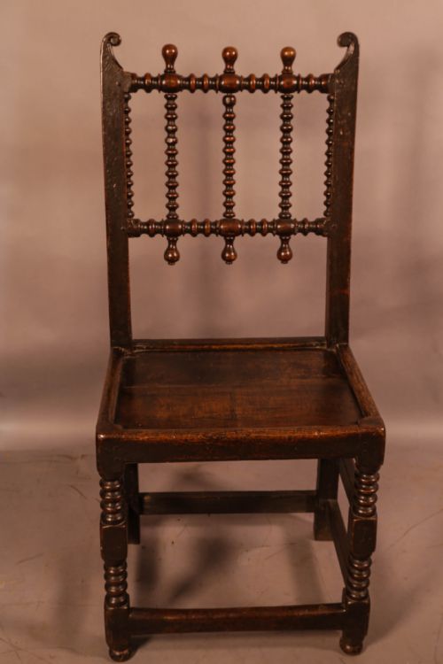 an impressive 17th century back stool - CATEGORY: ANTIQUE CHAIRS - DATED 17TH CENTURY