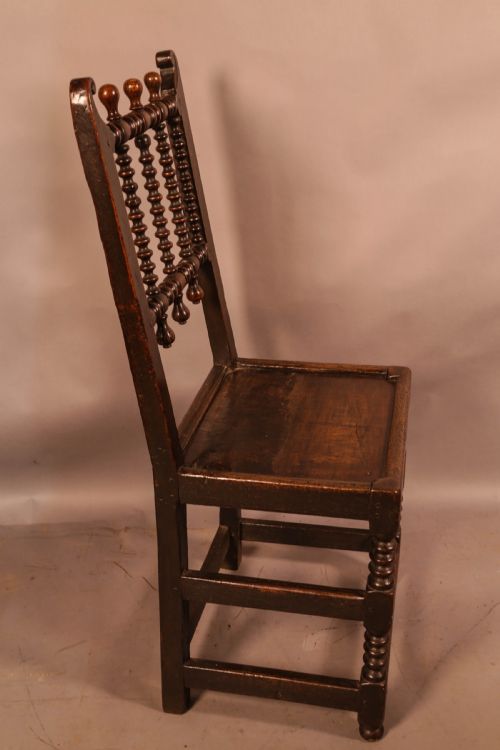 AN IMPRESSIVE 17TH CENTURY BACK STOOL - ADDITIONAL PHOTO 1