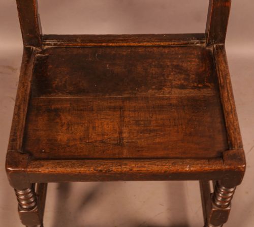 AN IMPRESSIVE 17TH CENTURY BACK STOOL - ADDITIONAL PHOTO 7