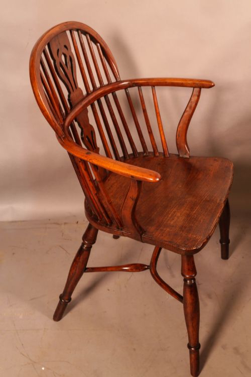 A YEW WOOD WINDSOR CHAIR BY WILLIAM WHEATLAND RETFORD - ADDITIONAL PHOTO 1