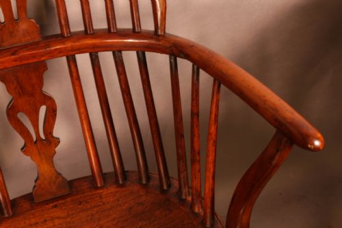 A YEW WOOD WINDSOR CHAIR BY WILLIAM WHEATLAND RETFORD - ADDITIONAL PHOTO 7