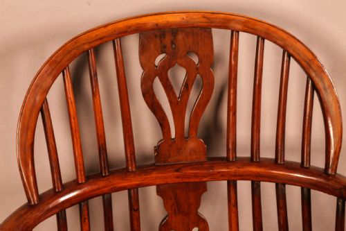 A YEW WOOD WINDSOR CHAIR BY WILLIAM WHEATLAND RETFORD - ADDITIONAL PHOTO 9