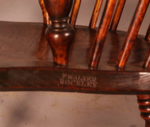 A RARE HIGH BACK WINDSOR CHAIR FRED WALKER STAMPED - ADDITIONAL PHOTO 1