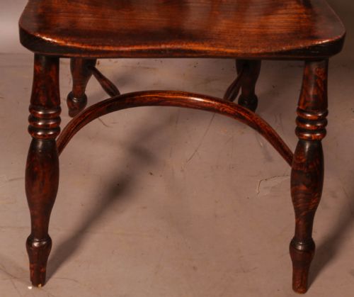 A RARE HIGH BACK WINDSOR CHAIR FRED WALKER STAMPED - ADDITIONAL PHOTO 3