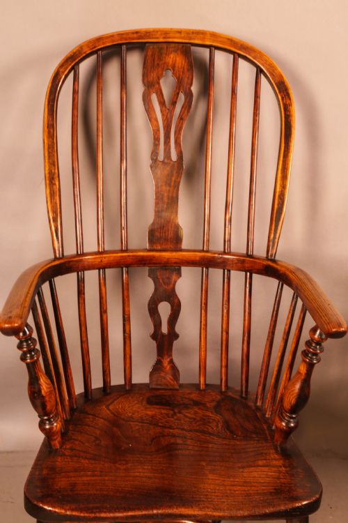 A RARE HIGH BACK WINDSOR CHAIR FRED WALKER STAMPED - ADDITIONAL PHOTO 7
