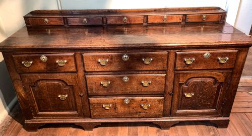a super georgian serving dresser in oak - CATEGORY: ANTIQUE SIDEBOARDS - DATED 18TH CENTURY