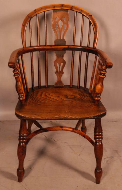 A GOOD YEW WOOD WINDSOR CHAIR ROCKLEY MADE - ADDITIONAL PHOTO 1