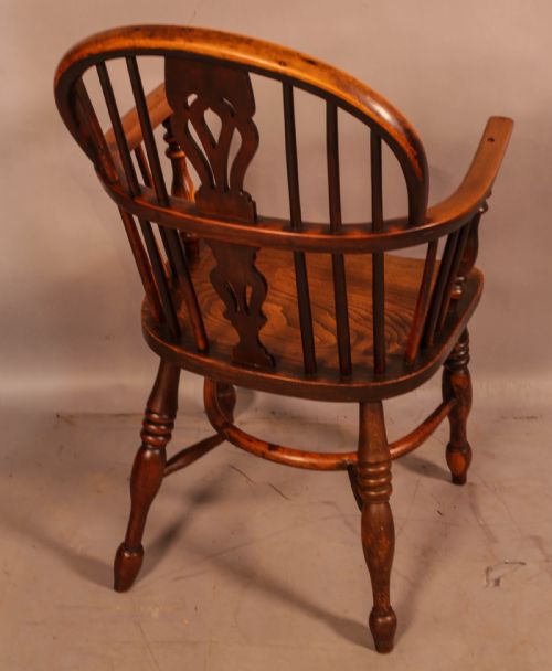 A GOOD YEW WOOD WINDSOR CHAIR ROCKLEY MADE - ADDITIONAL PHOTO 2