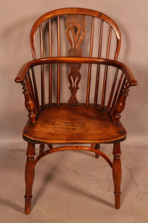 A GOOD YEW WOOD LOW BACK WINDSOR CHAIR ROCKLEY - ADDITIONAL PHOTO 1