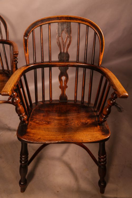 A SET OF 4 ASH AND ELM WINDSOR CHAIRS ROCKLEY MAKER - ADDITIONAL PHOTO 2
