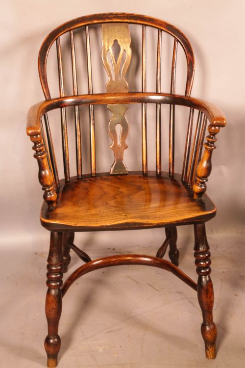 A SET OF 4 ASH AND ELM WINDSOR CHAIRS ROCKLEY MAKER - ADDITIONAL PHOTO 6