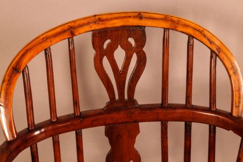 A YEW WOOD LOW BACK WINDSOR IN YEW - ADDITIONAL PHOTO 7