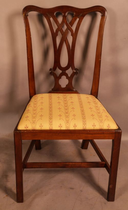 A SET OF 8 CHIPPENDALE STYLE DINING CHAIRS C 1890 - ADDITIONAL PHOTO 5