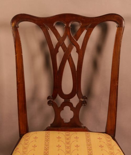 A SET OF 8 CHIPPENDALE STYLE DINING CHAIRS C 1890 - ADDITIONAL PHOTO 7