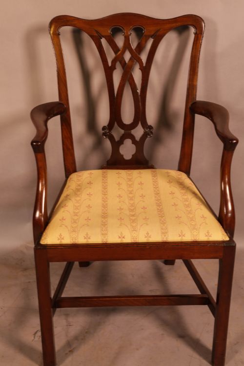 A SET OF 8 CHIPPENDALE STYLE DINING CHAIRS C 1890 - ADDITIONAL PHOTO 10
