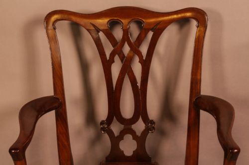 A SET OF 8 CHIPPENDALE STYLE DINING CHAIRS C 1890 - ADDITIONAL PHOTO 14