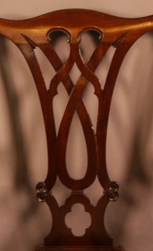 A SET OF 8 CHIPPENDALE STYLE DINING CHAIRS C 1890 - ADDITIONAL PHOTO 15