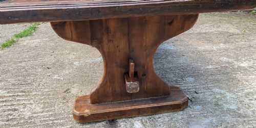 A LARGE PINE REFECTORY TABLE C 1900 - ADDITIONAL PHOTO 2