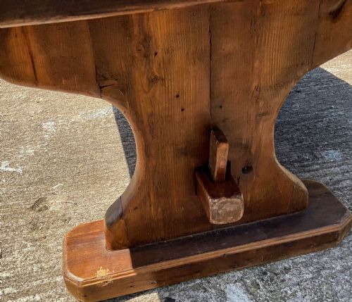 A LARGE PINE REFECTORY TABLE C 1900 - ADDITIONAL PHOTO 12
