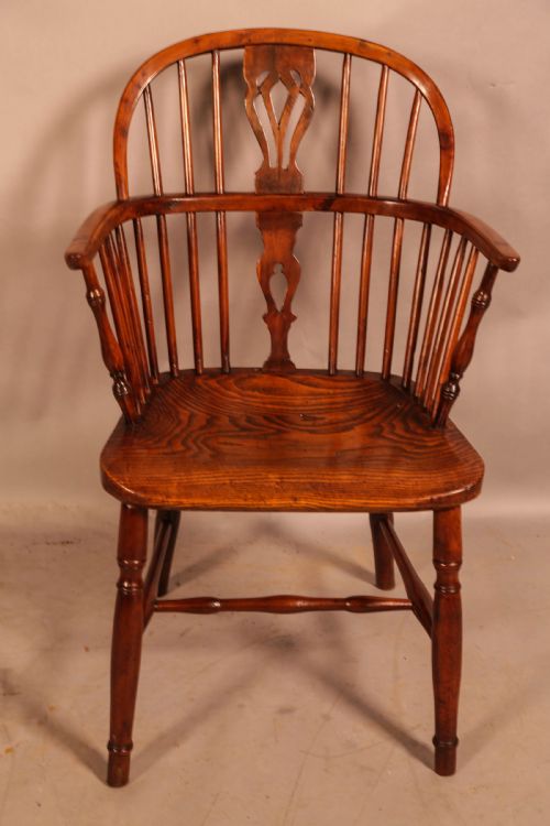 a rare yew wood windsor chair by amos grantham - CATEGORY: ANTIQUE CHAIRS - DATED 19TH CENTURY