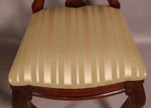 A SET OF 14 VICTORIAN SPEAR POINT DINING CHAIRS ON CABRIOLE LEGS - ADDITIONAL PHOTO 5